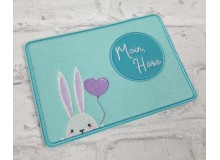 Stickdatei ITH - Mug Rug "Moin Hase"